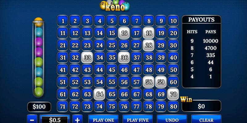 Chọn loại cược và mức tiền cược